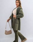 High Waisted Flare Leg Trouser