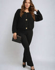 High Waisted Flare Leg Trouser