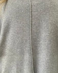 Rhinestone Detail Oversized Knitted Jumper