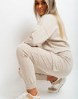 Cropped Long Sleeve Top and Cargo Joggers Co-ordinates