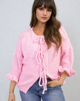 Tie Front Detail Chunky Knit Jumper
