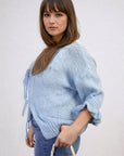 Tie Front Detail Chunky Knit Jumper