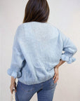 Tie Front Detail Chunky Knit Jumper