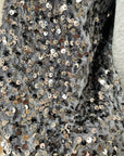 Oversized Sequin Sleeve Knitted Hoodie Jumper