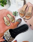 Embellished Open Toe Sandals