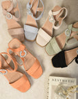 Sparkle Buckle Platform Wedge Sandals