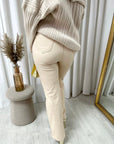 High Waisted Faux Leather Trouser