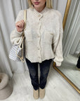 Oversized Button Down Chunky Knitted Top