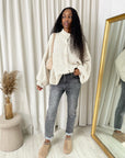 High Waisted Acid Wash Jeans