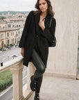 Buttoned Textured Jacket with Front Pockets - Toi ‘n’ Moi Ltd