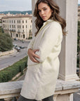 Buttoned Textured Jacket with Front Pockets - Toi ‘n’ Moi Ltd