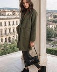 Buttoned Textured Jacket with Front Pockets - Toi ‘n’ Moi Ltd