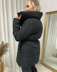 Padded Puffer Belted Winter Jacket
