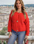 Chunky Cable Button Knit Cardigan - Toi ‘n’ Moi Ltd