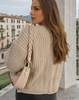 Chunky Cable Button Knit Cardigan - Toi ‘n’ Moi Ltd