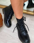 Lace Up Biker Boots