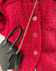 Button Down Collared Winter Coat Jacket