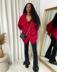 Button Down Collared Winter Coat Jacket