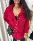 Button Down Collared Winter Coat Jacket