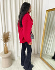 Button Down Collared Winter Coat Jacket
