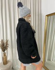 Button Down Collared Winter Coat Jacket
