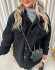 Button Down Collared Winter Coat Jacket