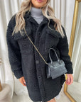 Button Down Collared Winter Coat Jacket