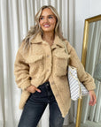 Button Down Collared Winter Coat Jacket
