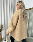 Button Down Collared Winter Coat Jacket