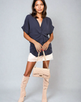 V-Neck Twist Front Top