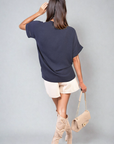 V-Neck Twist Front Top