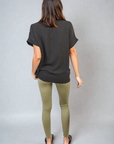 V-Neck Twist Front Top