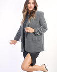 Oversized Glitter Blazer Jacket