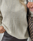 Diamante Stripe Knitted Jumper