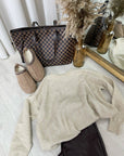 Diamante Stripe Knitted Jumper
