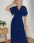 Pleated Wrap Front Maxi Dress - Toi ‘n’ Moi Ltd