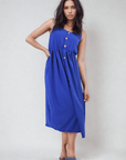 Button Front Strappy Midi Dress - Toi ‘n’ Moi Ltd