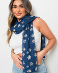 Lightweight Wrap Scarf Silver Sparkle Foil Paw's