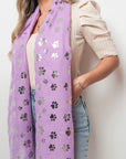 Lightweight Wrap Scarf Silver Sparkle Foil Paw's