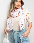 Lightweight Wrap Scarf Silver Sparkle Foil Paw's
