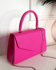 Faux Leather Envelope Bag with Chain Strap