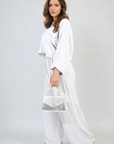 Oversized Long Sleeve Crop Top and Wide Leg Trouser Co-ord Set