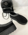 Faux Fur Lined Ankle Platform Kids Mini Boots