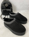 Faux Fur Lined Ankle Platform Kids Mini Boots