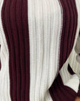 Roll Neck Stripe Knitted Jumper