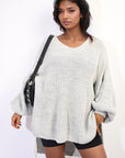 Oversized Long Back Knitted Mini Dress