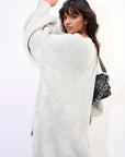 Oversized Long Back Knitted Mini Dress