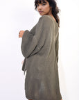 Oversized Long Back Knitted Mini Dress