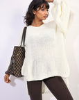 Oversized Long Back Knitted Mini Dress