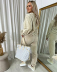Velvet Long Sleeve Loose Top and Jogger Loungewear Co-ord Set